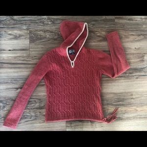 Horny Toad & Co knit lambswool hoodie sweater wool
